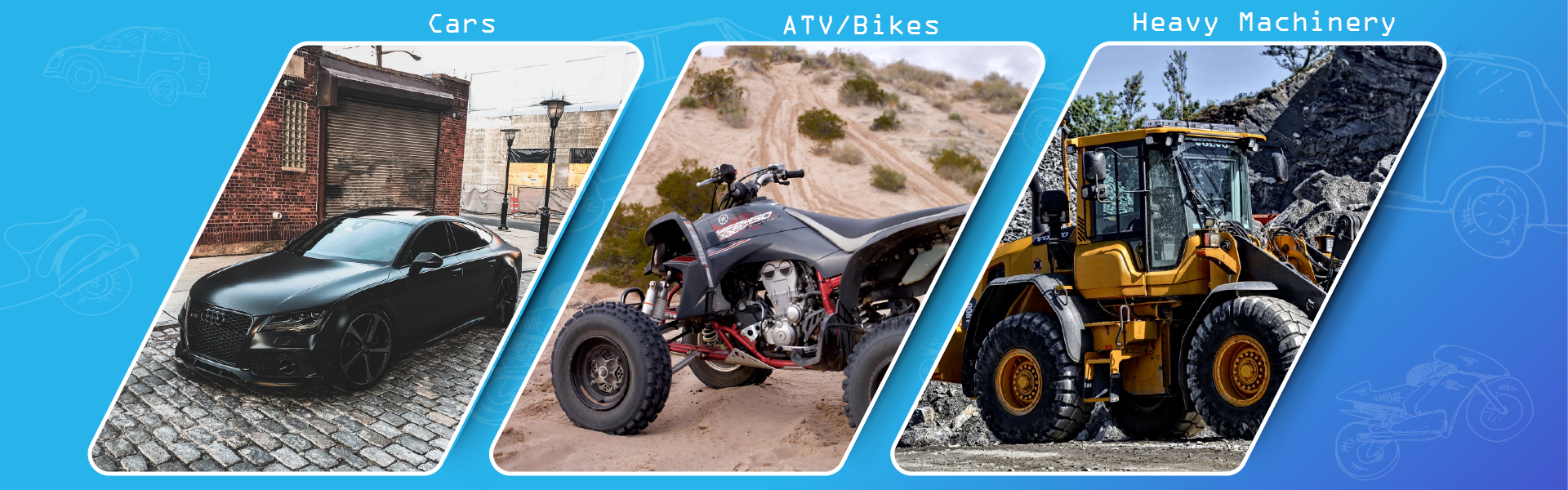Cars, ATV/Bikes, Heavy Machinery Banner