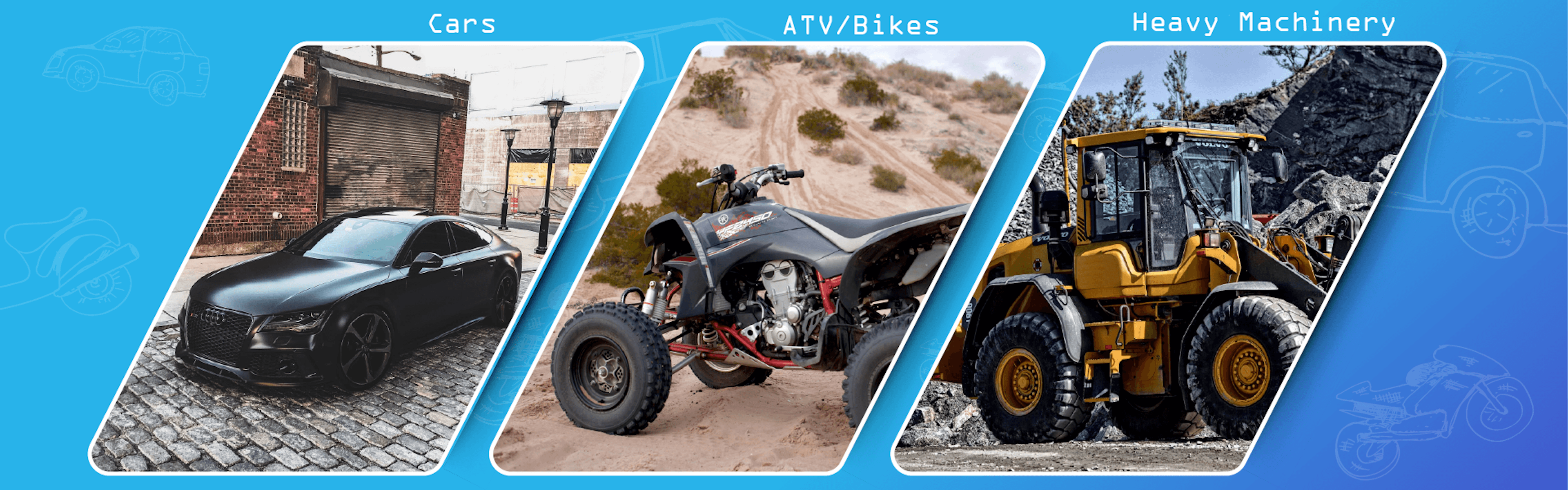 Cars, ATV/Bikes, Heavy Machinery Banner