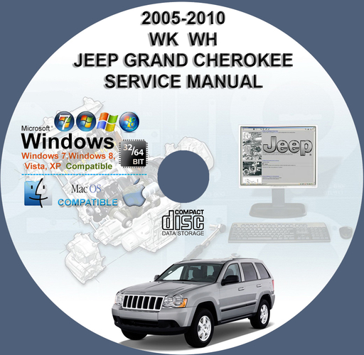 Jeep Grand Cherokee 2005 2006 2007 2008 2009 2010 WK WH Factory Service Repair Manual + Wiring