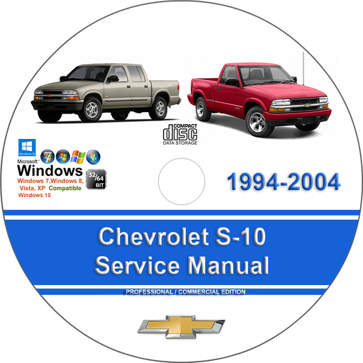 Chevrolet S-10 1994 1995 1996 1997 1998 1999 2000 2001 2002 2003 2004 Factory Service Repair Manual + Wiring