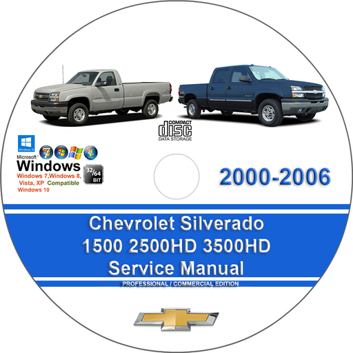 Chevrolet Silverado 2000 2001 2002 2003 2004 2005 2006 1500 2500HD 3500HD Factory Service Repair Manual + Wiring