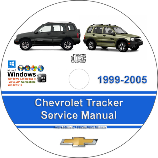 Chevrolet Tracker 1999 2000 2001 2002 2003 20004 2005 Factory Service Repair Manual + Wiring