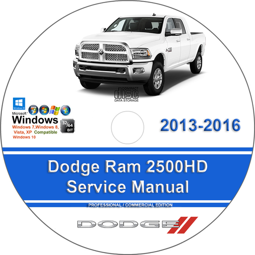 Dodge Ram 2500 HD 2013 2014 2015 2016 Factory Service Repair Manual + Wiring