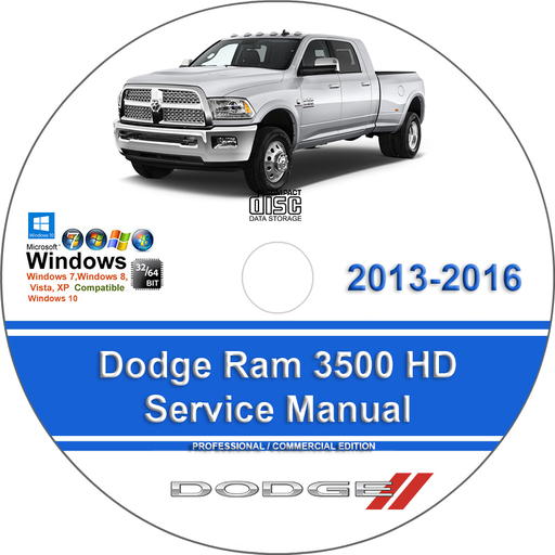Dodge Ram 3500 HD 2013 2014 2015 2016 Factory Service Repair Manual + Wiring