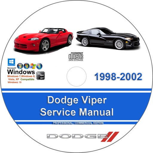 Dodge Viper 1998 1999 2000 2001 2002 Factory Service Repair Manual + Wiring