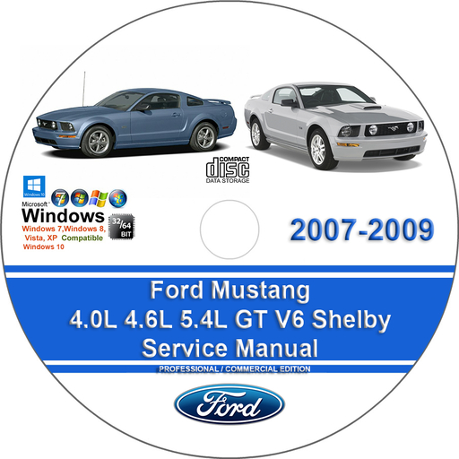 Ford Mustang 2007 2008 2009 Factory Service Repair Manual + Wiring