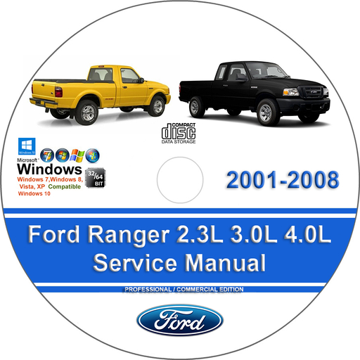 Ford Ranger 2001 2002 2003 2004 2005 2006 2007 2008 Factory Service Repair Manual + Wiring