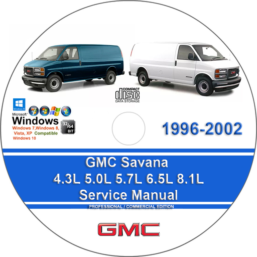 GMC Savana 1996 1997 1998 1999 2000 2001 2002 Factory Service Repair Manual + Wiring