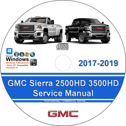 GMC Sierra 2017 2018 2019 2500HD 3500HD 2500 3500 Factory Service Repair Manual + Wiring
