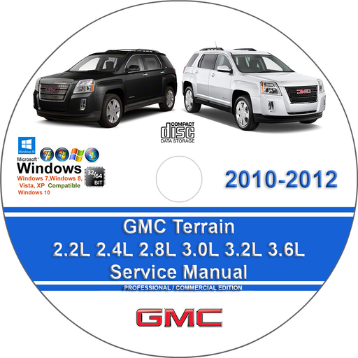 GMC Terrain 2010 2011 2012 Factory Service Repair Manual + Wiring