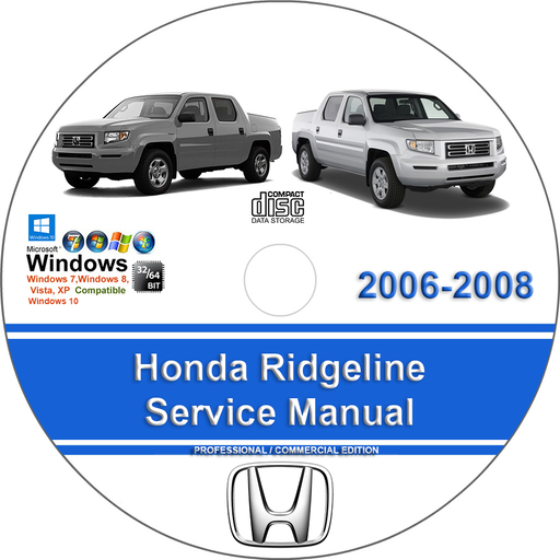Honda Ridgeline 2006 2007 2008 Factory Service Repair Manual