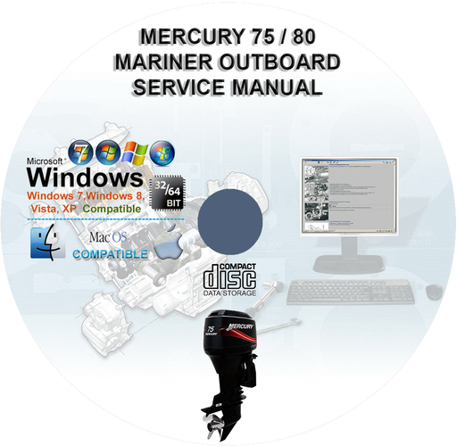 Mercury 75 US 80 EU Four Stroke EFI Factory Service Repair Manual