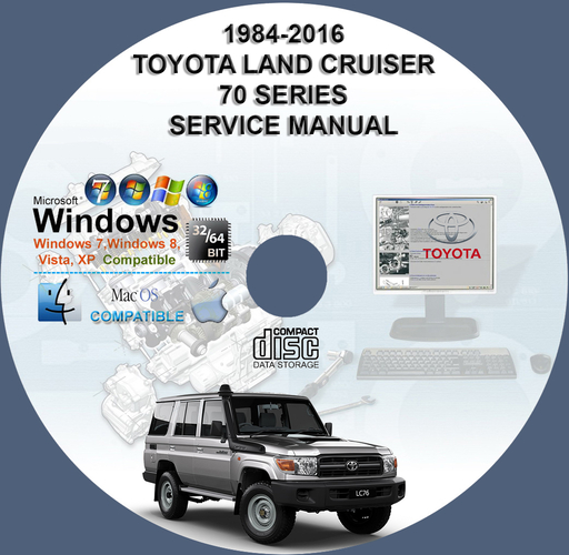 Toyota Land Cruiser 70 Series 1984 - 2016 Factory Service Repair Manual