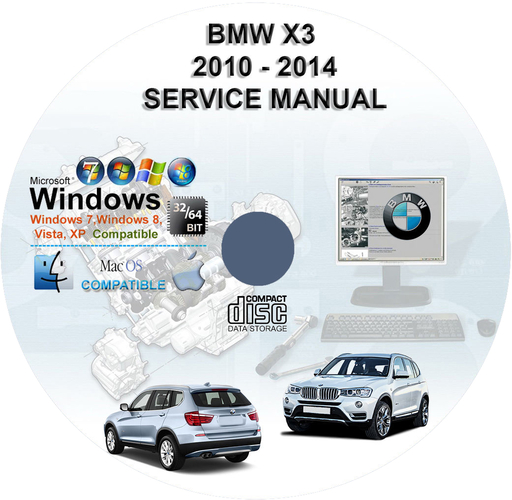 BMW 2010 2011 2012 2013 2014 X3 F25 Factory Service Repair Manual + Wiring