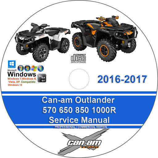 Can-am 2016 2017 Outlander 570 650 850 1000R Factory Service Repair Manual + Wiring
