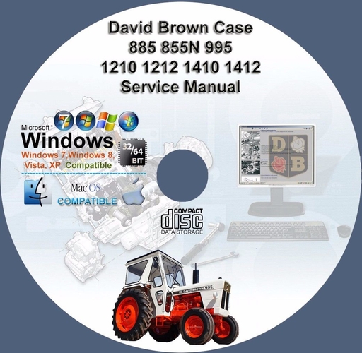 David Brown Case 885 855N 995 1210 1212 1410 1412 Factory Service Repair Manual