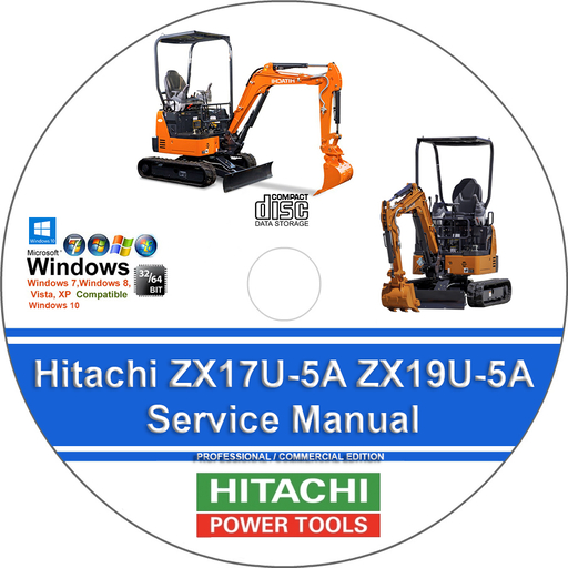 Hitachi ZX17U-5A ZX19U-5A Factory Service Repair Manual ZX17U5A ZX19U5A