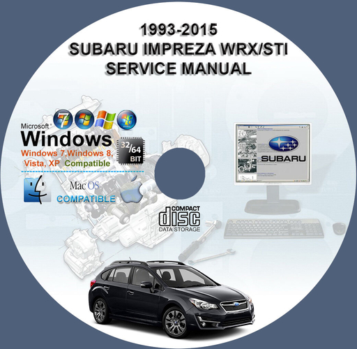 Subaru Impreza 1993 - 2015 WRX STI Factory Service Repair Manual