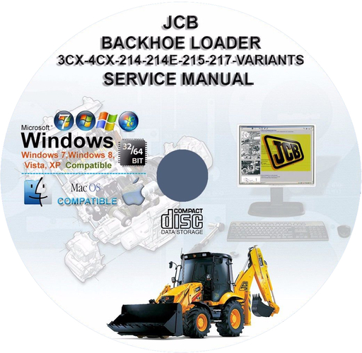 JCB 3CX 4CX 214e 214 215 217 Backhoe Loader Factory Service Repair Manual + Wiring