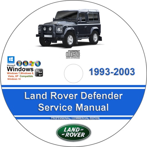 Land Rover Defender 1993 1994 1995 1996 1997 1998 1999 2000 2001 2002 2003 Factory Service Repair Manual