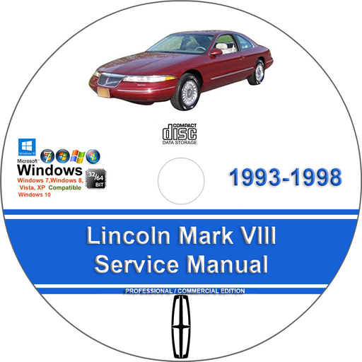 Lincoln Mark 1993 1994 1995 1996 1997 1998 VIII Factory Service Repair Manual + Wiring