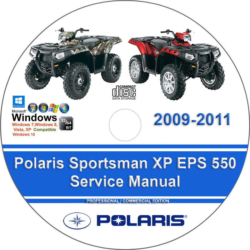 Polaris Sportsman 550 2009 2010 2011 XP EPS Factory Service Repair