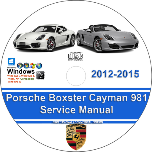 Porsche Boxster Cayman 2012 2013 2014 2015 981 Factory Service Repair Manual