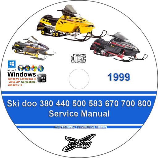 Ski-Doo 1999 380 440 500 583 670 700 800 Factory Service Repair Manual + Wiring Ski Doo