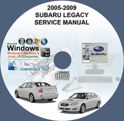 Subaru Legacy Outback 2005 2006 2007 2008 2009 Factory Service Repair Manual + Wiring