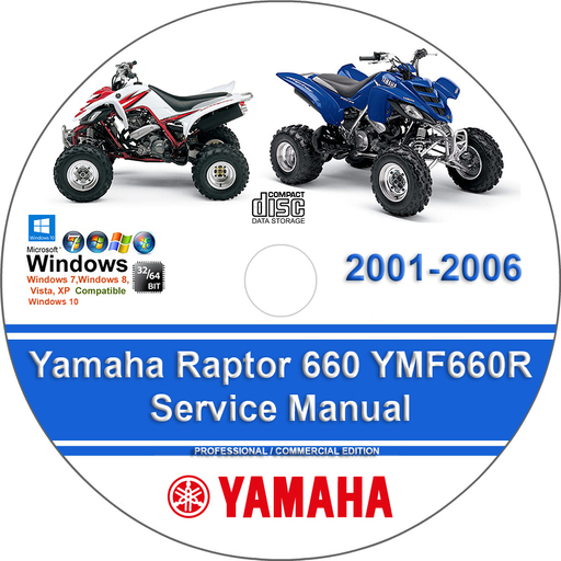 Yamaha Raptor 660 YMF660R 2001 2002 2003 2004 2005 2006 Factory Service Repair Manual + Wiring
