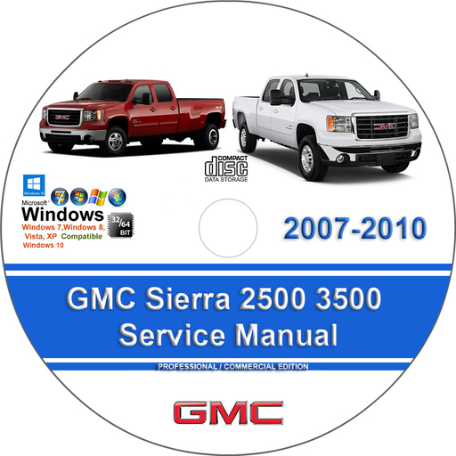 GMC Sierra 2007 2008 2009 2010 2500 3500 Factory Service Repair Manual + Wiring