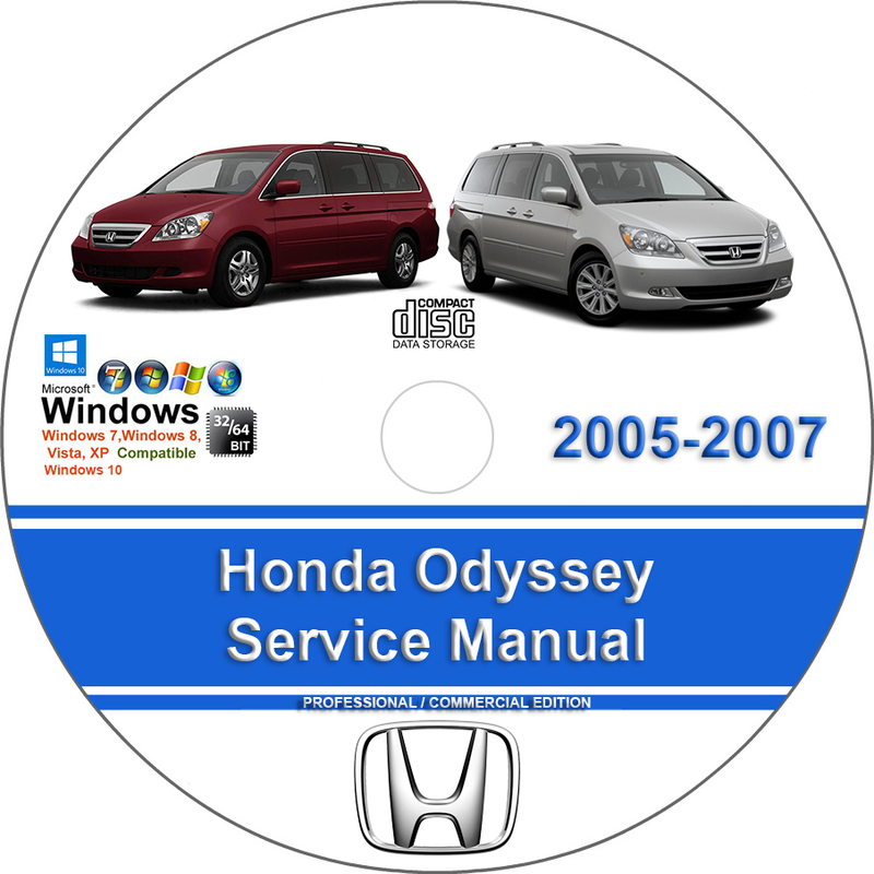 Honda Odyssey 2005 2006 2007 Factory Service Repair Manual + Wiring ...