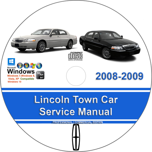 Lincoln Town Car 2008 2009 Factory Service Repair Manual + Wiring