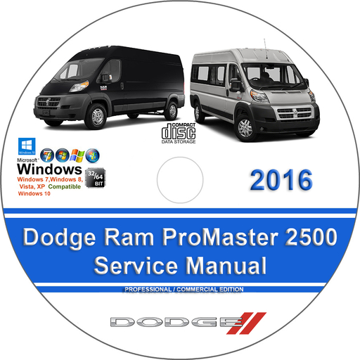 Dodge Ram ProMaster 2016 2500 Factory Service Repair Manual + Wiring