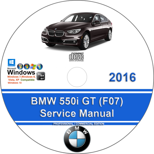 BMW 550i 2016 GT Factory Service Repair Manual + Wiring