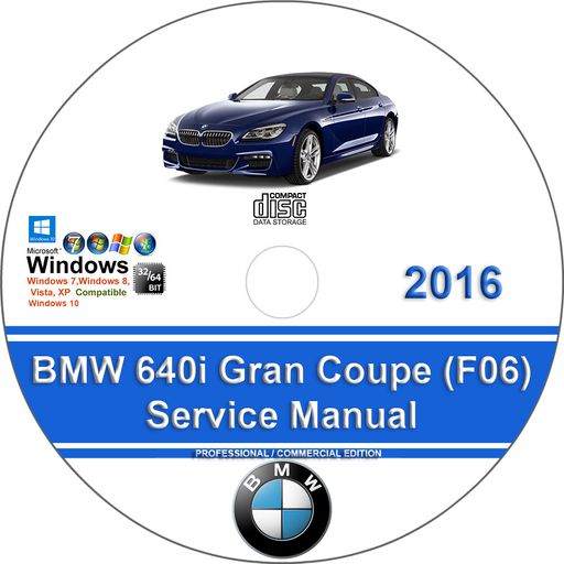 BMW 640i 2016 Gran Coupe Factory Service Repair Manual + Wiring