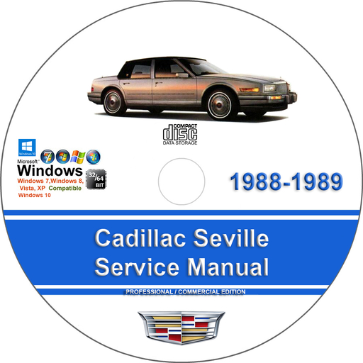 Cadillac Seville 1988 1989 Factory Service Repair Manual + Wiring