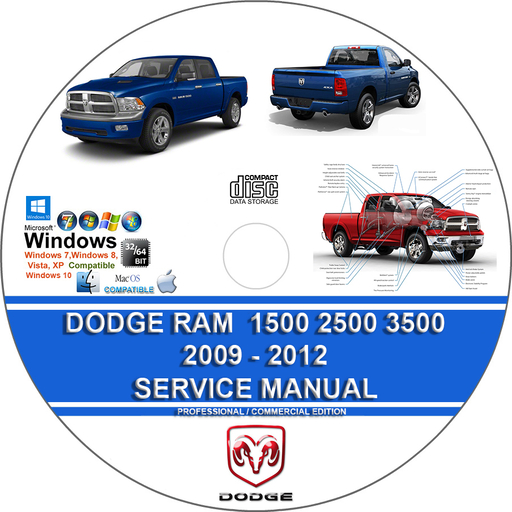 Dodge Ram 1500 2500 3500 2009 2010 2011 2012 Factory Service Repair Manual + Wiring