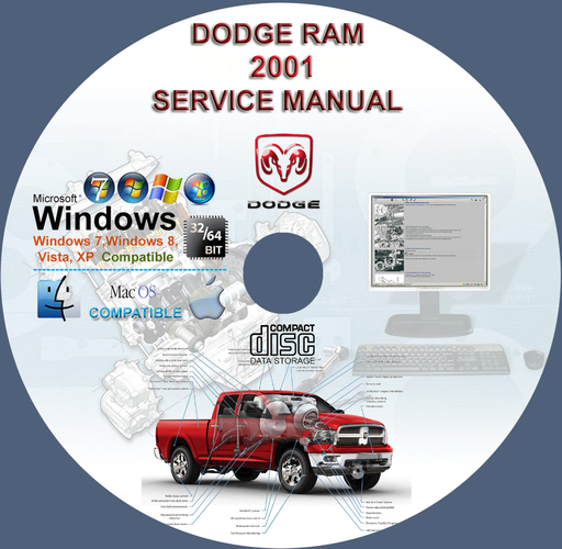 Dodge Ram 1500 2500 3500 4000 Ram Pickup 2001 Factory Service Repair Manual + Wiring