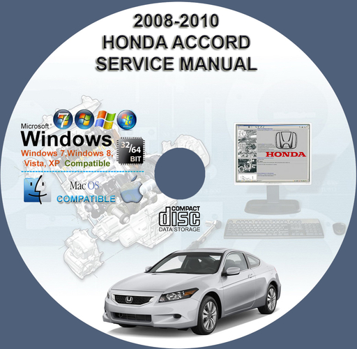 Honda Accord 2008 2009 2010 Factory Service Repair Manual + Wirings