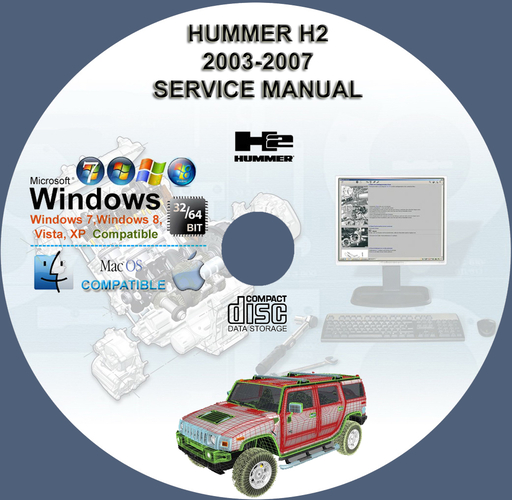 Hummer H2 2003 2004 2005 2006 2007 Factory Service Repair Manual + Wirings