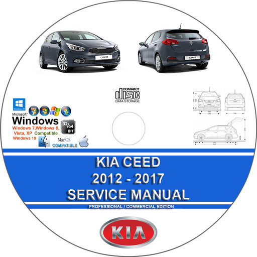 Kia Ceed JD 2012 2013 2014 2015 2016 2017 Factory Service Repair Manual + Wiring