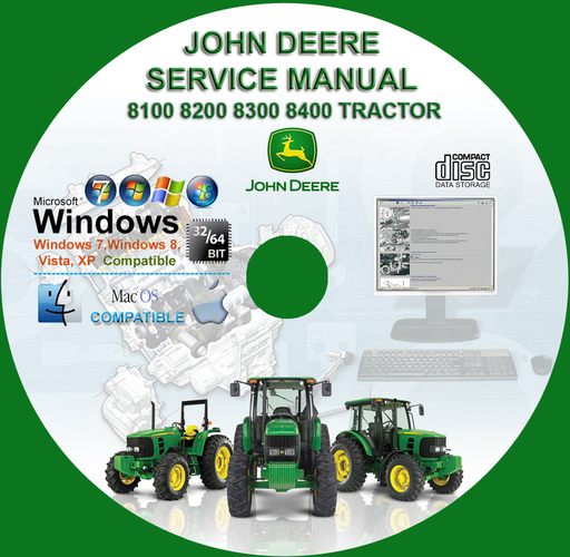 John Deere 8100 8200 8300 8400 Tractors Factory Service Repair Manual