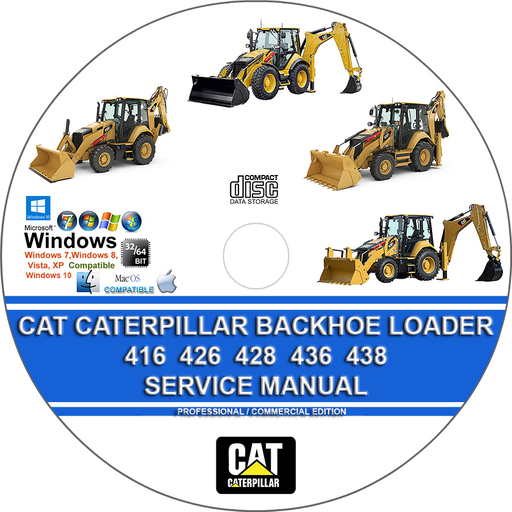 Cat Caterpillar Backhoe Loaders 416 426 428 436 438 Factory Service Repair Manual + Wiring Diagrams