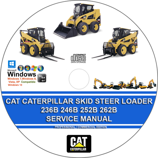 Cat Caterpillar Skid Steer Loader 236B 246B 252B 262B Factory Service Repair Manual