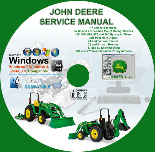John Deere 4000 Series Compact Utility Tractor Attachments Factory Service Repair Technical Manual TM1763
