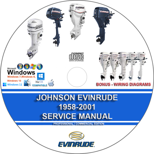 Johnson Evinrude Outboard 1958 1959 1960 1961 1962 1963 1964 1965 1966 1967 1-300 HP Factory Service Repair Manual