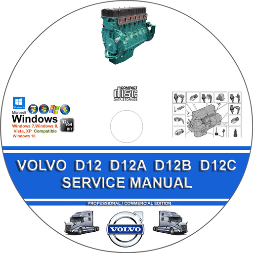 VOLVO TRUCK D12 D12A D12B D12C ENGINE FACTORY SERVICE REPAIR MANUAL
