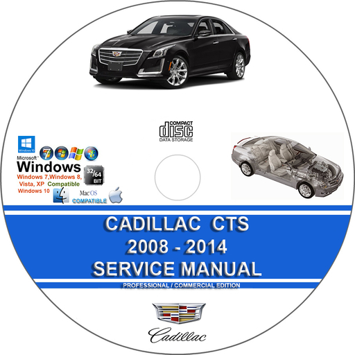 Cadillac CTS 2008 2009 2010 2011 2012 2013 2014 Factory Service Repair Manual + Wirings
