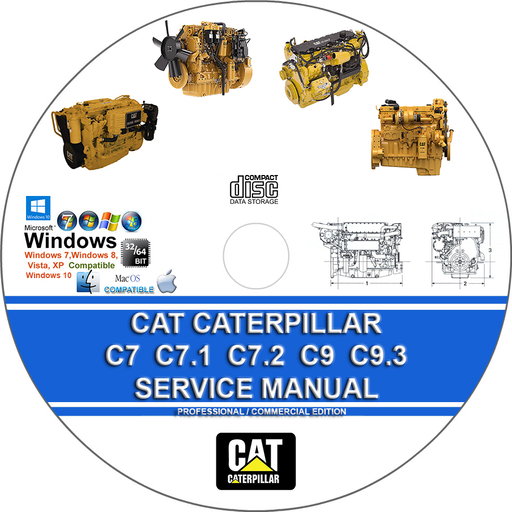 Cat Caterpillar C7 C7.1 C7.2 C9 C9.3 Engine Factory Service Repair Manual